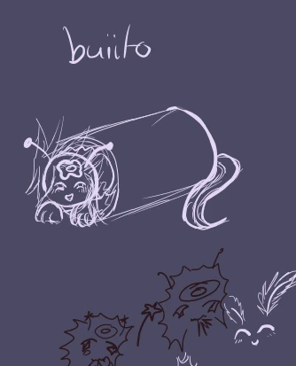 Fluffy moth friendl next to sona