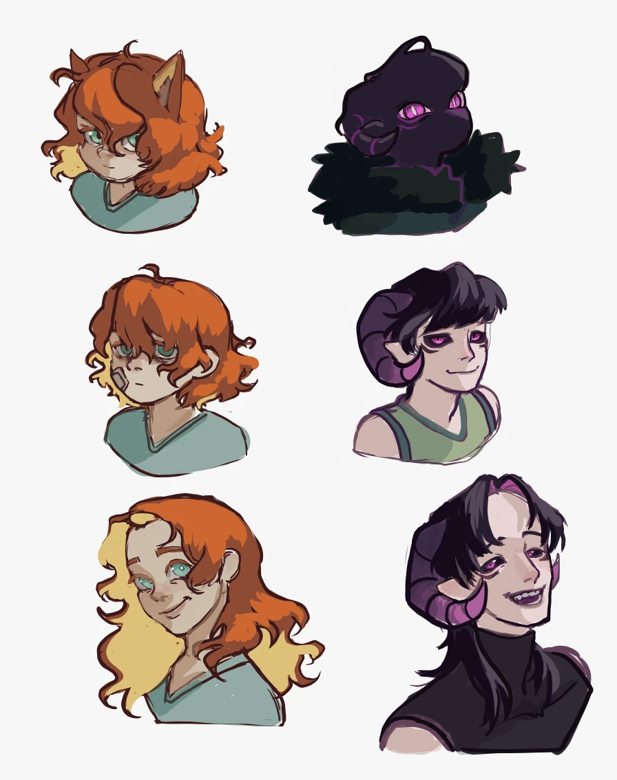 few sketches of two cuties
