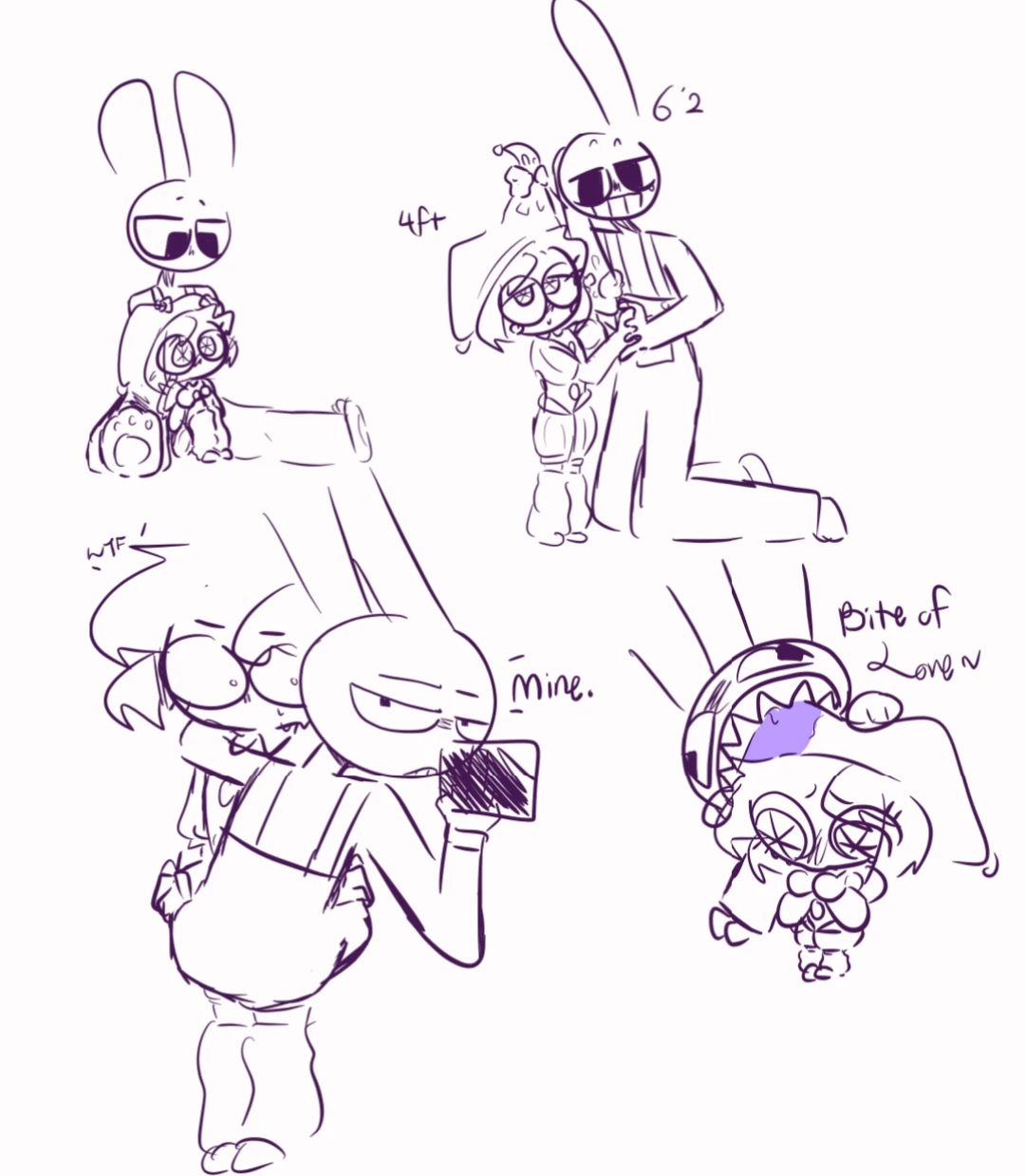 Random funny bunny art