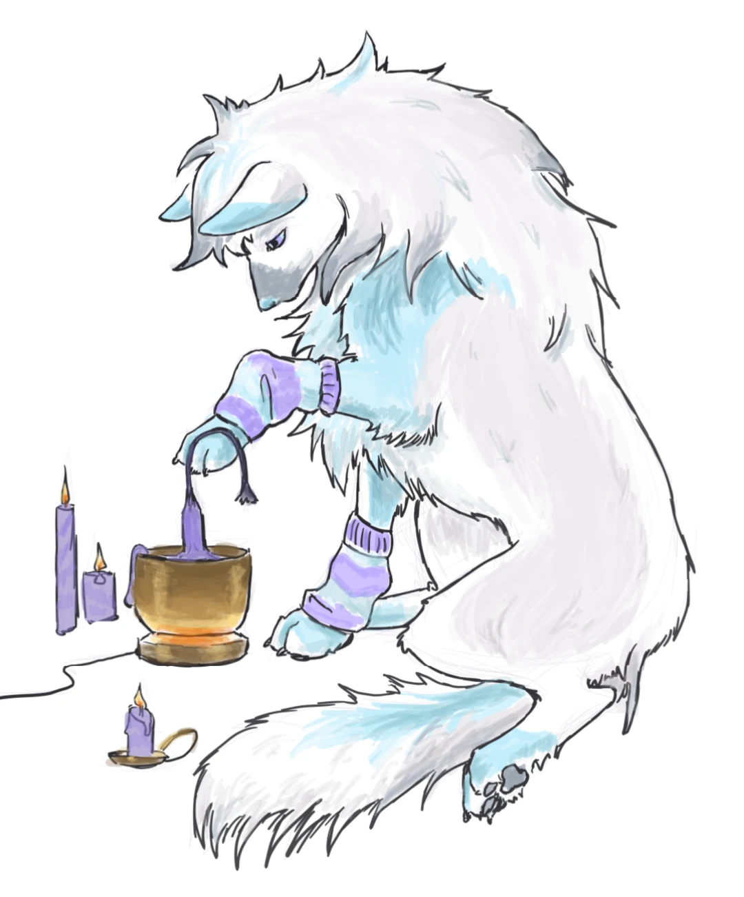 Frostbite Making a Candle