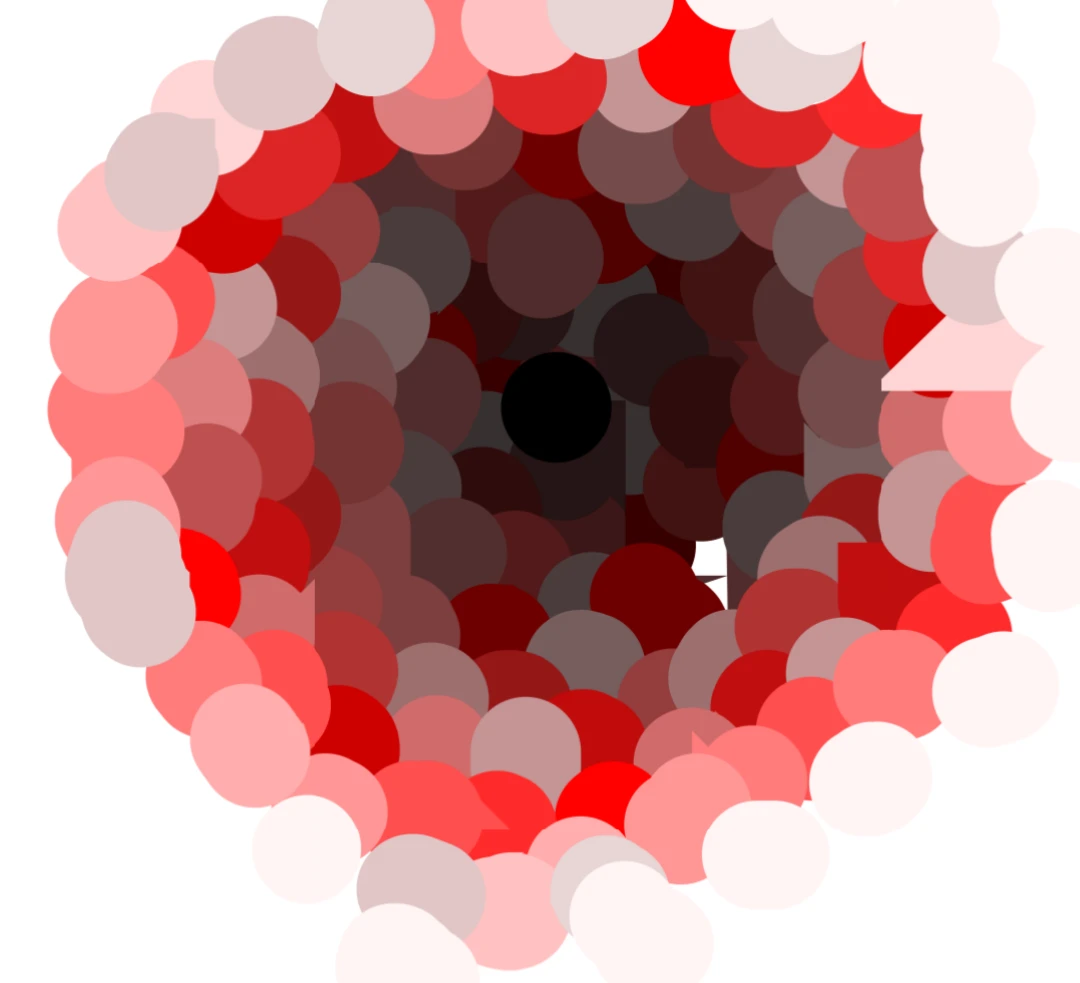 Black hole with red