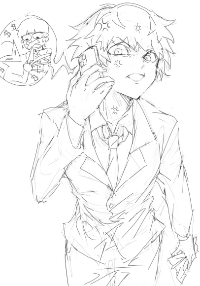 Reigen being angry (ive not watch the anime but I wanna draw him)