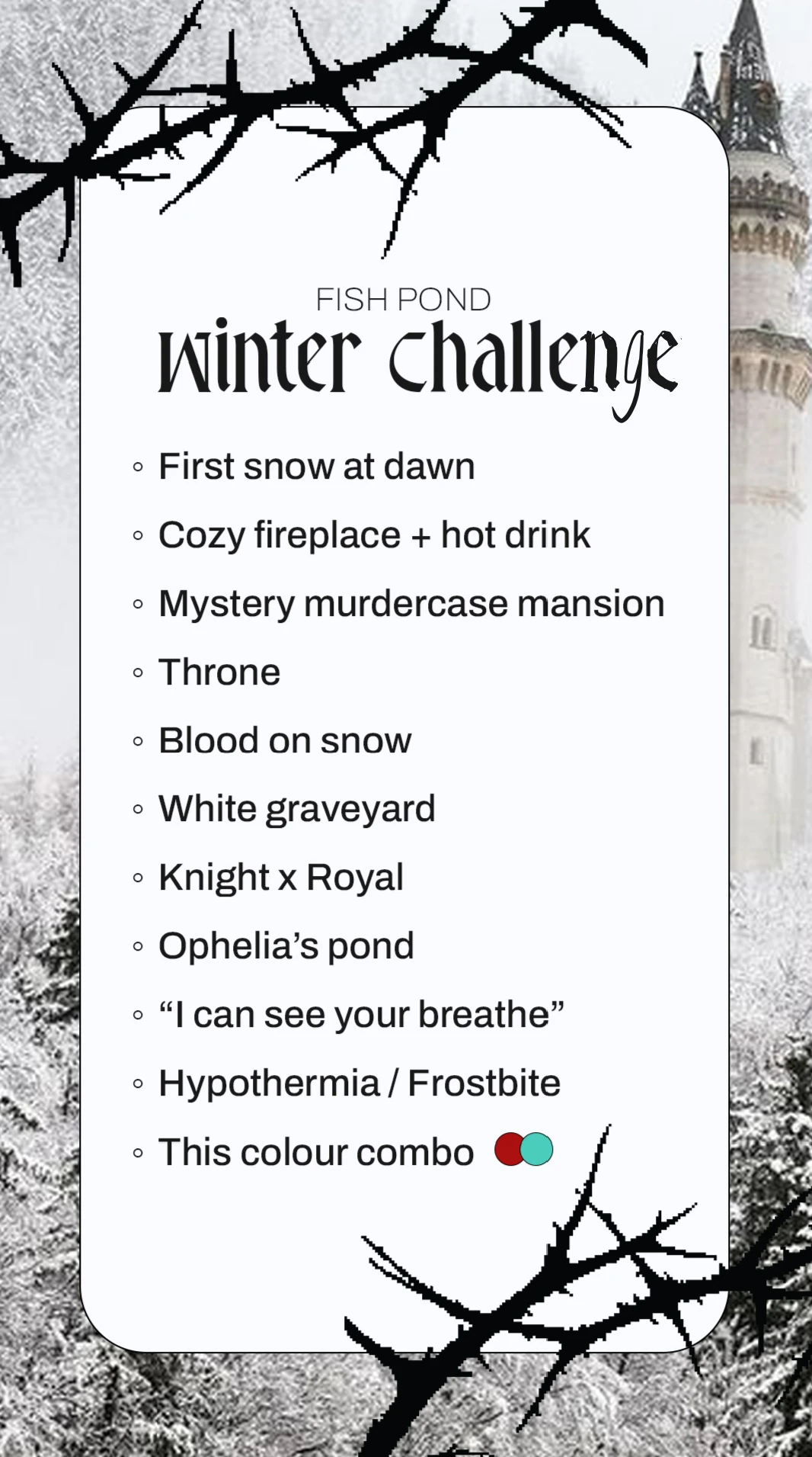 fish pond's Winter Challenge!