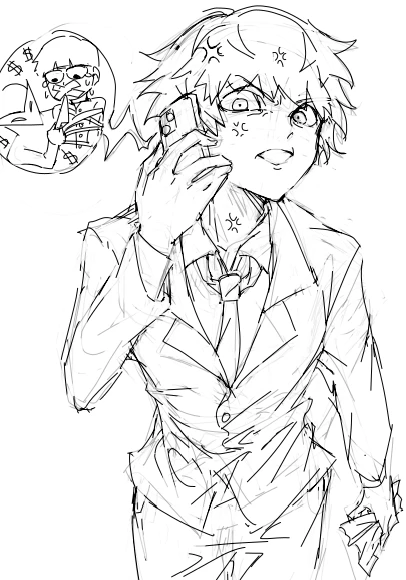 Reigen being angry (ive not watch the anime but I wanna draw him)