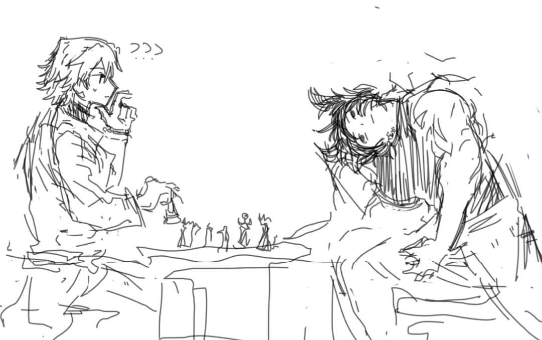 sketch of the most serious chess game of all time