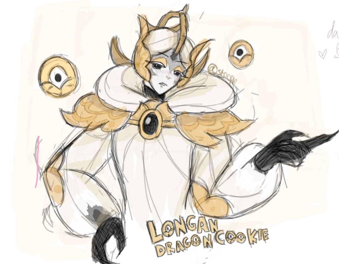 Longan Dragon Cookie from Cookie Run OvenBreak 🖤💛🤍