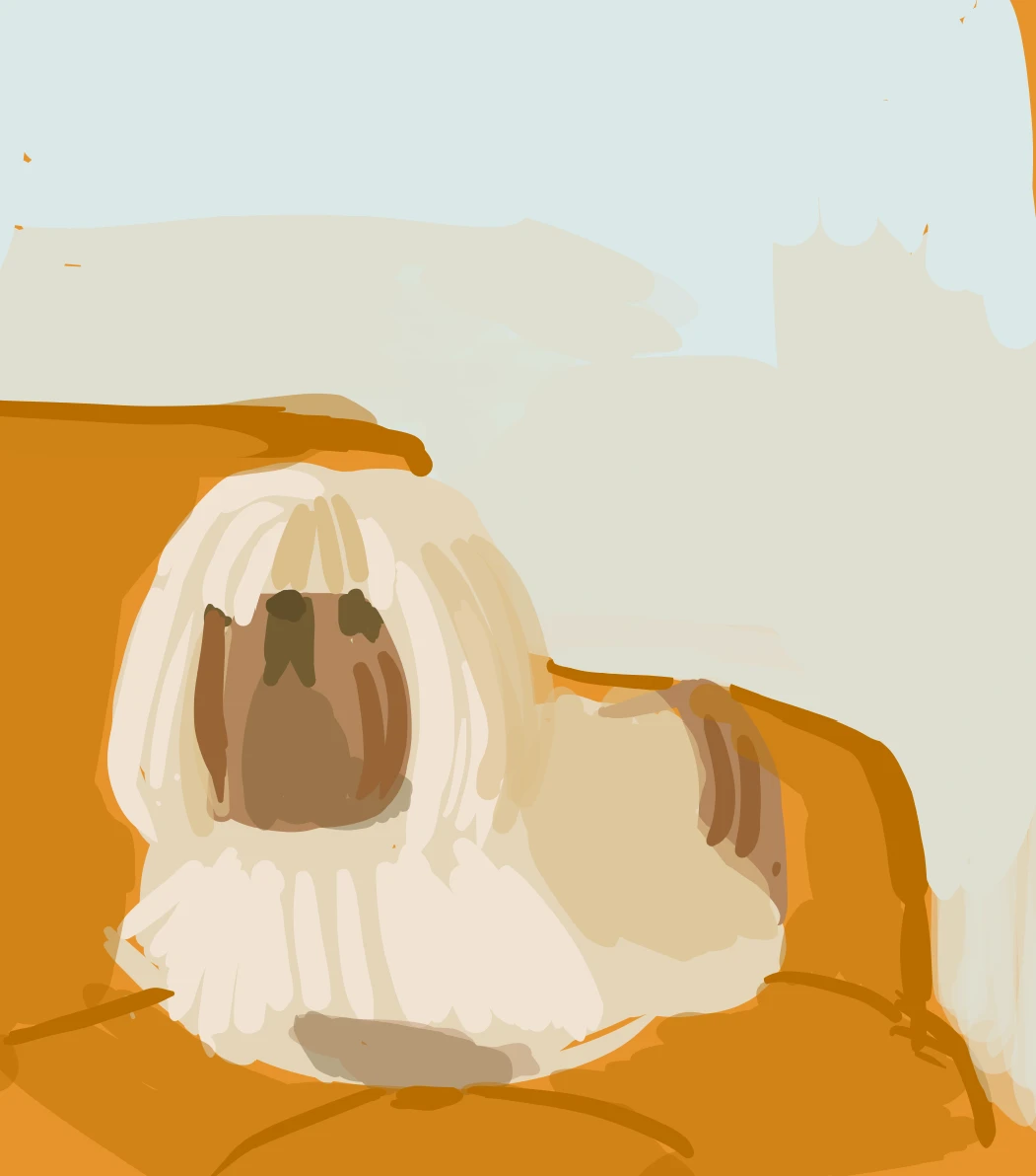 dog with reference