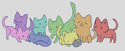 Rainbow kitties 